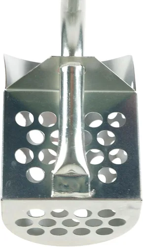 Vista 5 de Cucharas galvanizadas de mango largo y pala grande resistente para detección de metales de agua, descascarillado, caza en roca y más