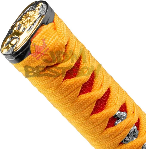 Vista 5 de JDMBESTBOY - Palanca de cambios estilo espada samurái naranja y rojo, de aleación Katana, con adaptadores universales de 10 cm Rojo anaranjado