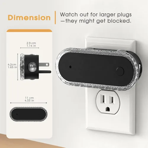 Vista 3 de Briignite Night Light Plug into Wall, 3CCT Projector Night Light 2 Pack