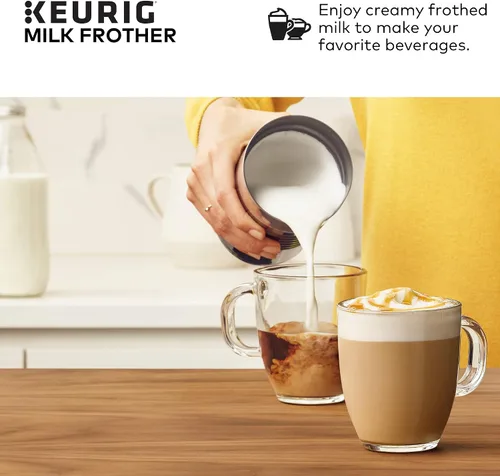 Vista 7 de Espumador Independiente Keurig Funciona con Leche No Láctea, Espumado Caliente y Frío, 6 Oz, Negro