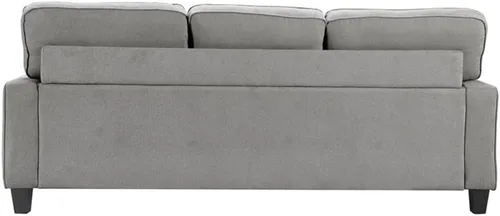 Vista 7 de Serta Palisades 86 - Seccional reversible para espacio pequeño con almacenamiento, color gris suave