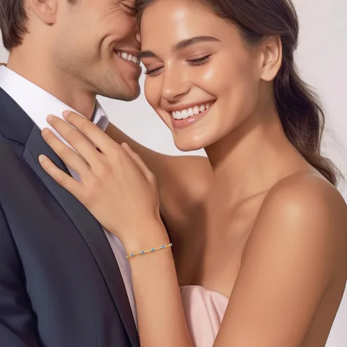 Vista 3 de CDE Pulseras de plata de ley 925 con piedra natal para mujer, delicada pulsera de tenis infinito con dije de eslabones simples, cumpleaños