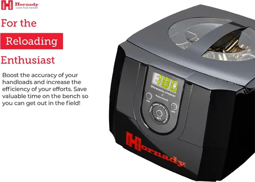Vista 7 de Hornady Lock-N-Load Limpiador sónico - Limpiar casos, piezas y equipos de pistola - Residuos de carbono eliminados, deslustre y oxidación - Tanque