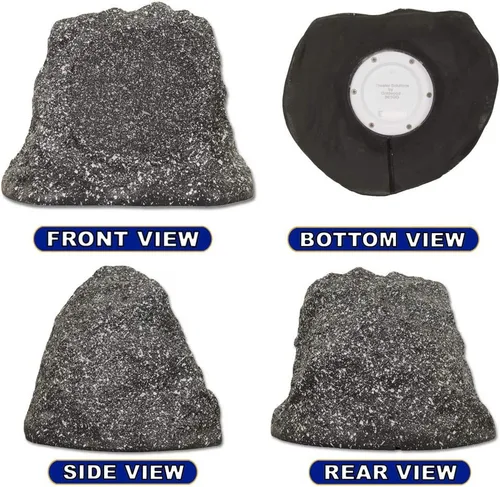 Vista 5 de Theater Solutions B61GG Batería recargable totalmente inalámbrica de 200 vatios Bluetooth 6.5 "Rock Speaker Pair Granite Grey Link hasta 99