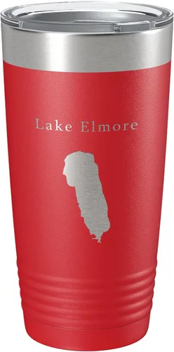 Vista 11 de Lake Elmore Map Tumbler Travel Mug Insulated Laser Engraved Coffee Cup Vermont 20 oz Black