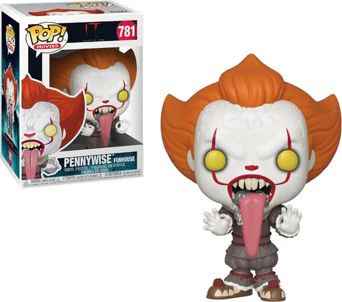 Vista 2 de POP Stephen King's It Chapter 2 - Funhouse Pennywise con lengua de perro Funko figura de vinilo (paquete con funda protectora de caja compatible)