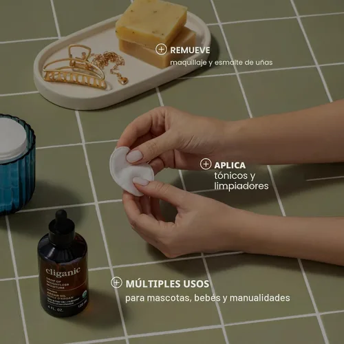 Vista 5 de Cliganic Rondas de algodón prémium para cara, almohadillas desmaquillantes