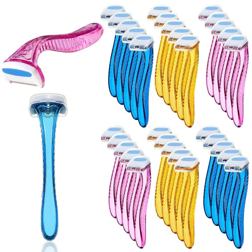 Vista 9 de Honoson - 30 piezas de maquinilla de afeitar de bikini para mujer, varios colores Colores surtidos