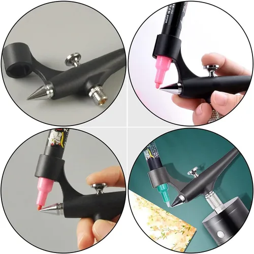 Vista 3 de Wakauto Color Aerógrafo Modelo Pintura Aerógrafo Herramienta de alimentación por gravedad Pulverizador de cepillo de aire Máquina de maquillaje