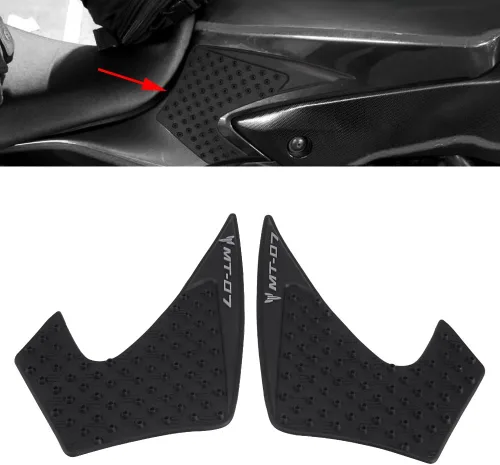 Vista 5 de 1 par FZ07 Grips, Keenso Antideslizante Rodilla Grip Protector Pegatina FZ07 Almohadillas Laterales para MT07 FZ07 20142016