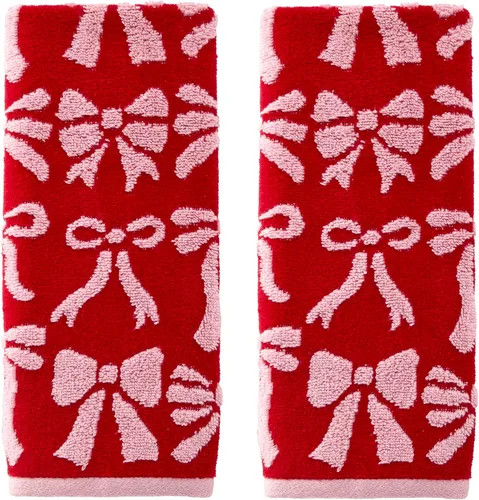 Vista 36 de SKL Home Toalla de baño de Navidad/Winter Fair Isle, color rojo