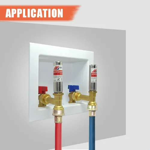 Vista 4 de TTFLEX - Caja de salida para lavadora 1/2" MIP/Sweat x 3/4" MHT, válvula de giro de 1/4 Washing Machine Valve Box, Lead-Free Brass Valves, CUPC