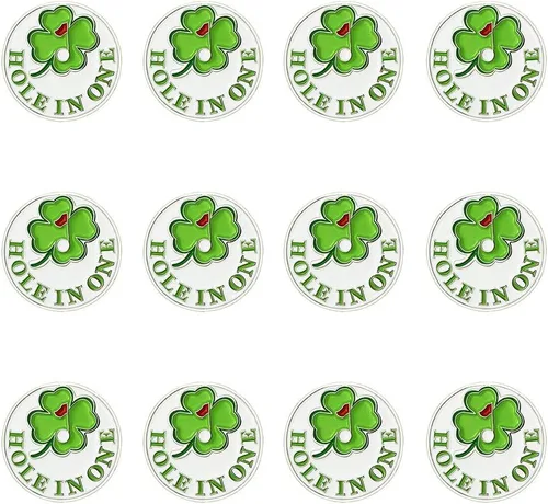 Vista 9 de Marcadores de pelotas de golf con patrones variados, paquete de 12 regalos de golf, clips para gorras de golf y herramientas de reparación de divot
