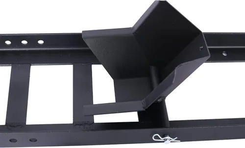 Vista 8 de Soporte ajustable para rueda de motocicleta, soporte de rueda resistente de 1800 libras, calzo delantero de motocicleta negro, soporte de remolque