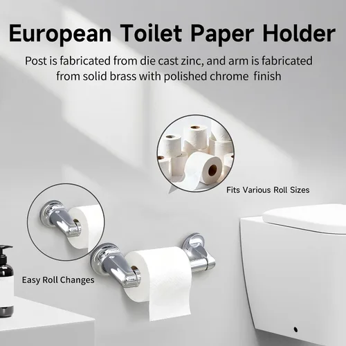 Vista 6 de Formosa Design Hardware - Juego de accesorios de baño (cromo pulido)