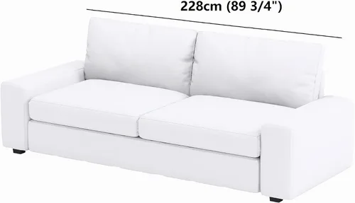 Vista 5 de Funda de sofá Kivik 50% más gruesa compatible con IKEA Kivik funda de sofá Forrest de lino de poliéster 50% más grueso