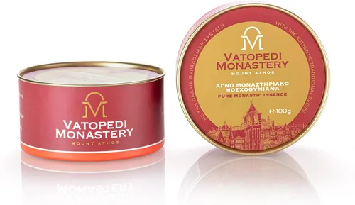 Vista 7 de Incienso Monástico Puro del Monte Athos con la Auténtica Receta Tradicional 3.53 oz (Ambar)