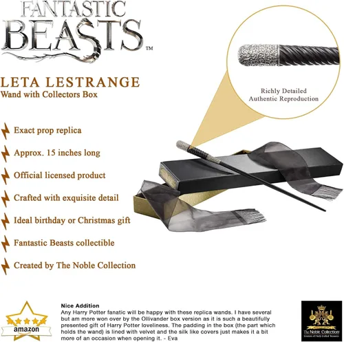 Vista 3 de The Noble Collection Fantastic Beasts Leta Lestrange Varita