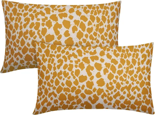 Vista 26 de Juego de 2 fundas de almohada de 16 x 16 pulgadas con estampado de leopardo, diseño de leopardo, con cremallera, decoración del hogar para sofá