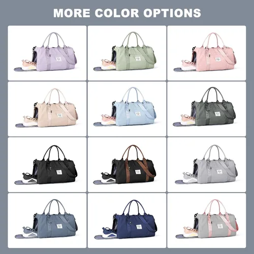 Vista 7 de Weekender Gym - Bolsas de lona para mujer con neceser, A-haze Azul