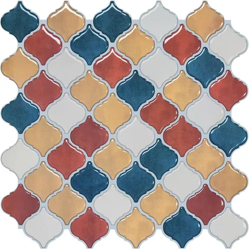 Vista 19 de STICKGOO Arabesque Protector contra Salpicaduras Despegar y Pegar, 12"X12" Azulejo Protector contra Salpicaduras para Cocina Despegar y Pegar