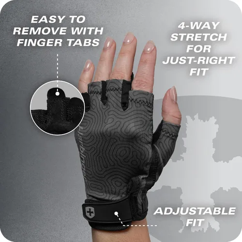 Vista 7 de Harbinger Pro Gloves 3.0 - Guantes de entrenamiento de alto rendimiento, agarre mejorado, transpirables elásticos en 4 direcciones, cierre de muñeca