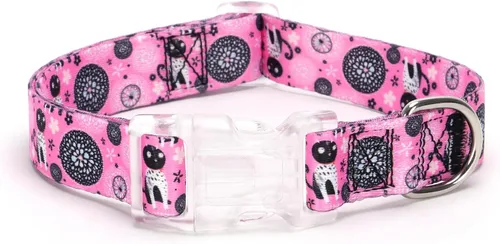 Vista 13 de Serijoars Collar de perro para cachorros con estampado floral para perros pequeños, medianos y grandes, con hebilla de liberación rápida para niñas
