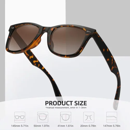 Vista 6 de MEETSUN Lentes de sol polarizados retro para mujeres y hombres, lentes de espejo clásicos para conducción, 100% protección UV (paquete de 3)