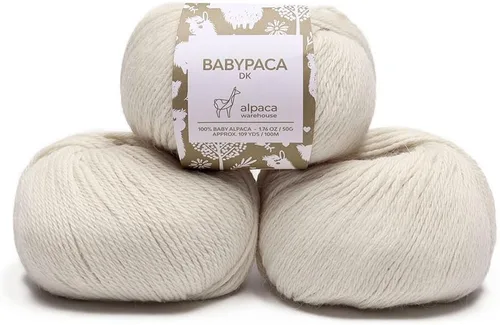 Vista 90 de Juego de 6 madejas de 100% lana de alpaca bebé (10.58 oz) de peso DK, fabricadas en Perú, celestial suave y perfecto para tejer y hacer ganchillo