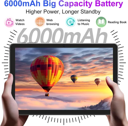 Vista 3 de DIGITHINK Tablet PC de 128 GB 10 pulgadas Android 15.0, tabletas Android, DDR4 4 GB RAM+16 GB Extend 20GB ROM 128GB Memoria 2MP+8MP Dual Camera