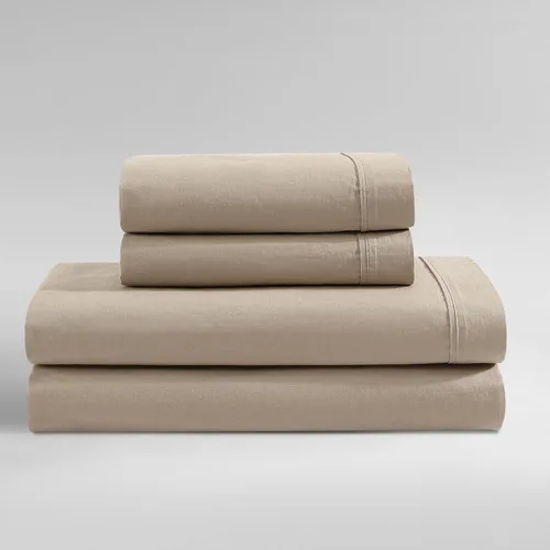 Vista 25 de Calvin Klein - Juego de sábanas de tamaño Queen, sábanas refrescantes frescas y a medida con un tacto de percal de algodón naturalmente suave
