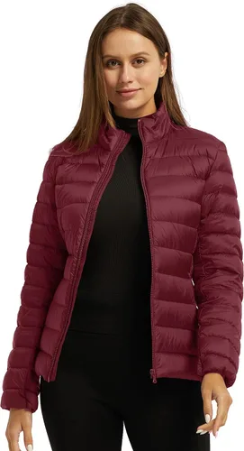 Vista 3 de Wantdo - Chaqueta corta de plumón ultra ligera para mujer empaquetable