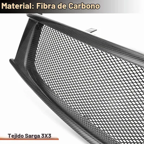 Vista 4 de Cubierta de rejilla de parrilla de capó frontal de fibra de carbono para Infiniti G37 2008-2013 Coupé 2 puertas de reemplazo de conversión