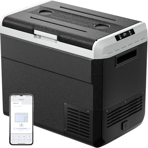 Vista 9 de EKOJUCE Refrigerador de 12 voltios, enfriador eléctrico de 43 cuartos, refrigerador para automóvil 12V/24V DC 100~240V AC, congelador portátil