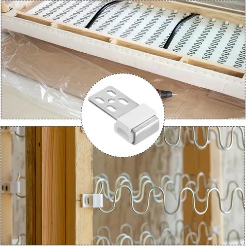 Vista 6 de uxcell 12 clips de resorte de reparación de sofá, 5 agujeros, hebilla de resorte en S para sofá, silla, sofá, cama, clips de resorte, piezas