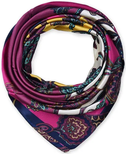 Vista 44 de corciova - Bufanda cuadrada grande para mujer, diadema sedosa para cabello rizado, lazo para dormir por la noche, bandana a la moda, 35 x 35