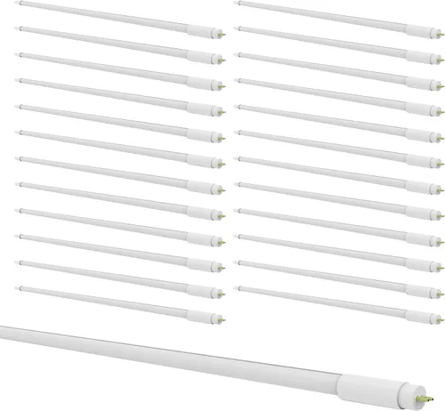 Vista 14 de Tubo lineal T5 de 4 pies de 24 W, 4000 K, 3500 LM, 127.27 LM/W, tipo A+B, lente esmerilada (paquete de 25)