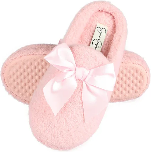 Vista 3 de Jessica Simpson Unisex-Child Plush Marshmallow Slide on House Slipper Clog with Memory Foam