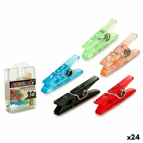 Vista 2 de Pinzas Pincello Multicolor Plástico (24 Unidades)