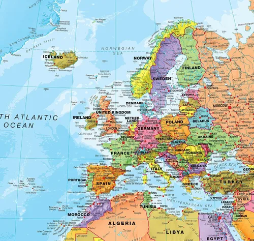 Vista 4 de Maps International Póster de mapa del mundo gigante – Mega-mapa del mundo – Laminación frontal – 48 x 78