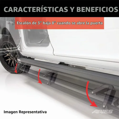 Vista 5 de ARIES 3036571 ActionTrac Estribos Retráctiles Alimentados de 65 Pulgadas, Seleccione Jeep Wrangler JL, Negro