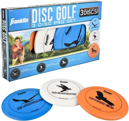 Vista 2 de Franklin Sports Juego de discos de golf de disco - Juego de inicio de equipo de golf de disco