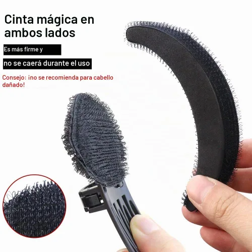 Vista 3 de 10 piezas de aumento de volumen para el cabello, esponja de soplo, juego de accesorios para el cabello, para bricolaje, mujeres y niñas