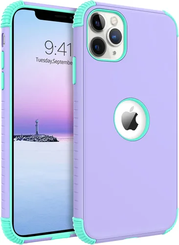 Vista 9 de BENTOBEN Fundas para iPhone 11 Pro Max, 2 en 1, ajuste delgado, resistente, híbrido, a prueba de golpes, de poliuretano termoplástico suave