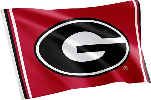 Vista 7 de Desert Cactus Bandera de la Universidad de Georgia Bulldogs UGA Dawgs Banners 100% poliéster para interiores y exteriores, banderas de 3 x 5 pies