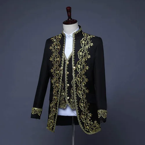 Vista 5 de Abrigo steampunk para hombre, chaqueta gótica victoriana, uniforme de Halloween, estilo vintage