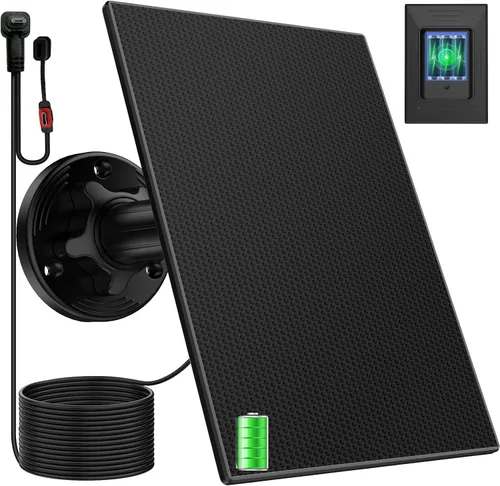 Vista 10 de 4 paneles solares para cámara Blink, energía solar + batería integrada de Negro