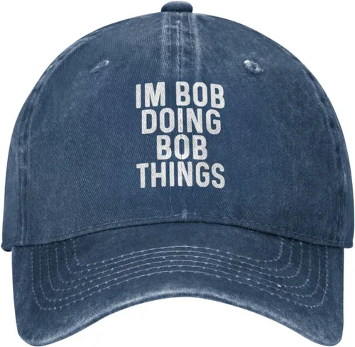 Vista 16 de Im Bob Doing Bob Things - Sombrero de camionero para hombre, sombrero de malla vintage para verano