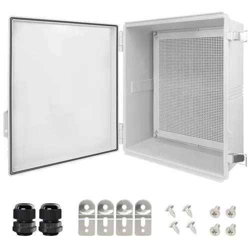 Vista 33 de LeMotech Caja Eléctrica, IP67 Impermeable con Bisagras Cubierta Transparente Pestillo de Acero Inoxidable Caja de Conexiones, Carcasa Eléctrica