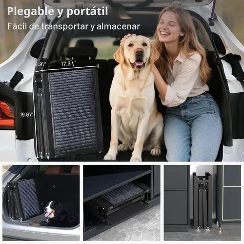 Vista 5 de Rampa para perros para coche camión de 63 pulgadas de largo x 17